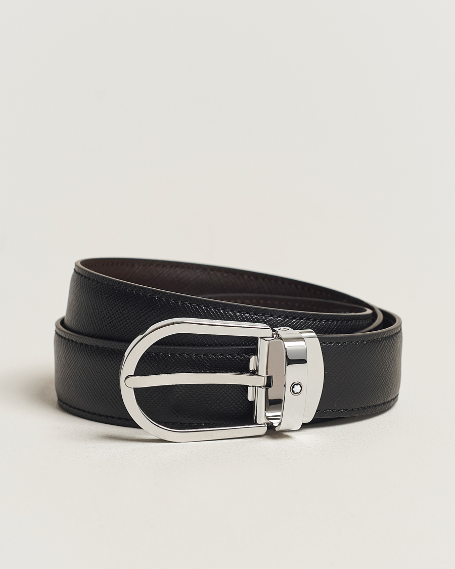 Miehet |  | Montblanc | Reversible Saffiano Leather 30mm Belt Black/Brown