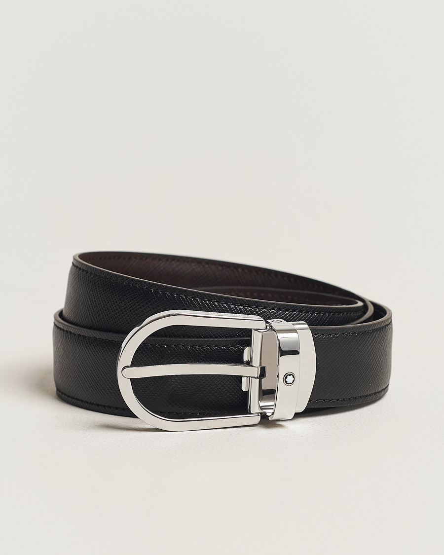 Mies | Montblanc Reversible Saffiano Leather 30mm Belt Black/Brown | Montblanc | Reversible Saffiano Leather 30mm Belt Black/Brown