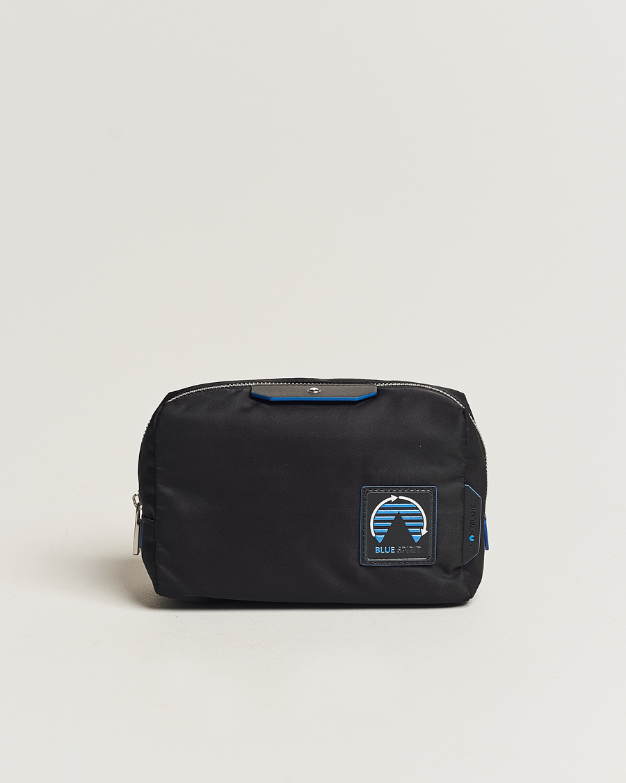 Mies | Montblanc Blue Spirit Case Medium Wash Bag Black/Blue | Montblanc | Blue Spirit Case Medium Wash Bag Black/Blue