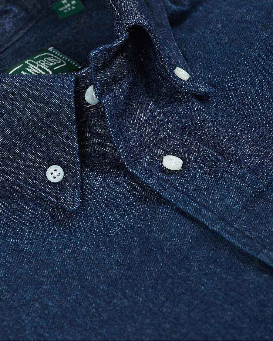 Mies | Kauluspaidat | Gitman Vintage | Button Down Denim Shirt Dark Indigo