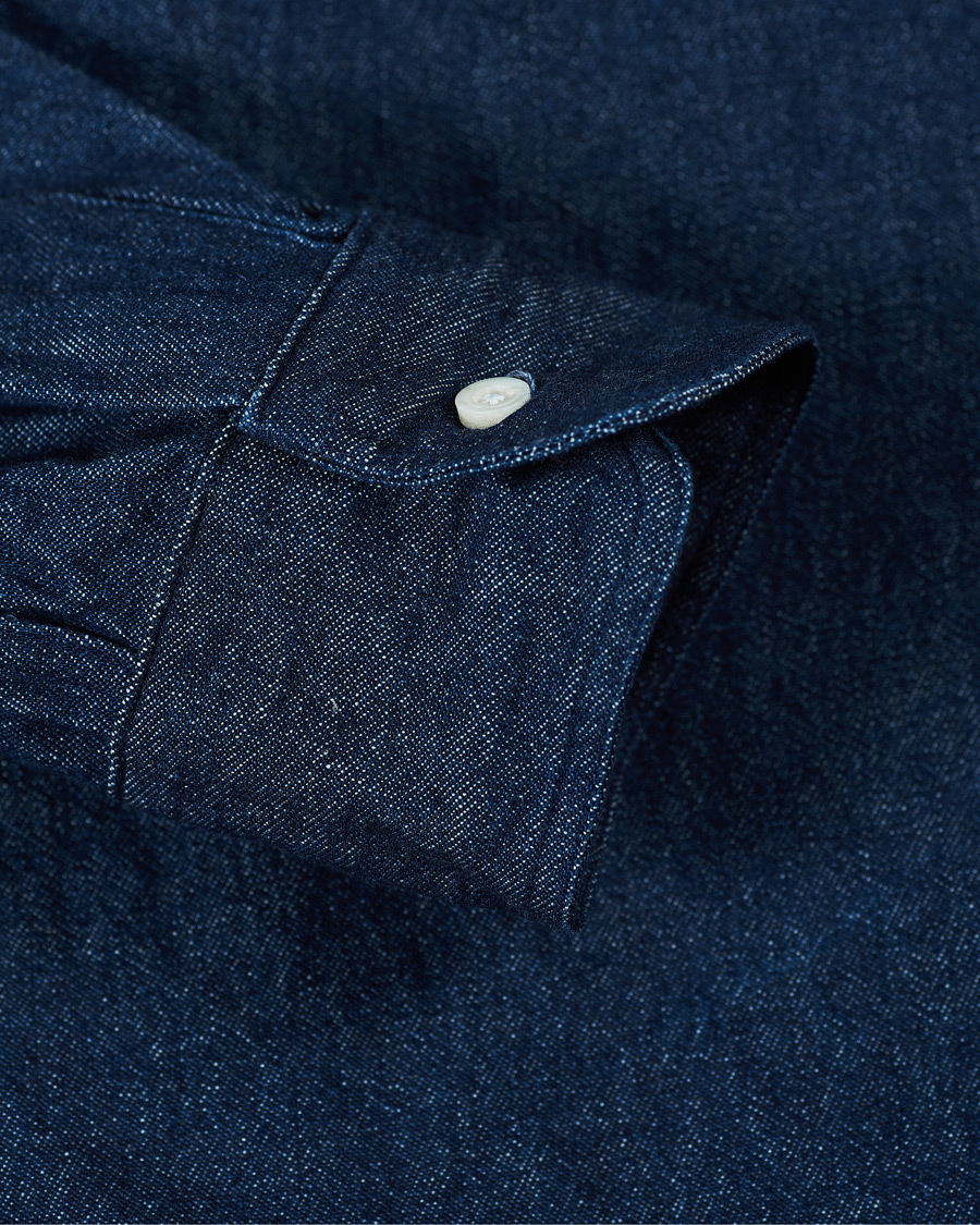 Mies | Kauluspaidat | Gitman Vintage | Button Down Denim Shirt Dark Indigo