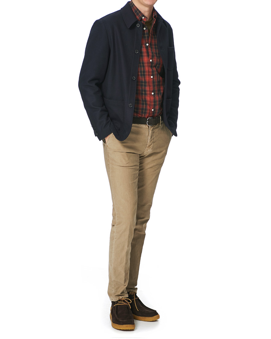 Mies | Kauluspaidat | Gitman Vintage | Button Down Beefy Plaid Shirt Black/Red