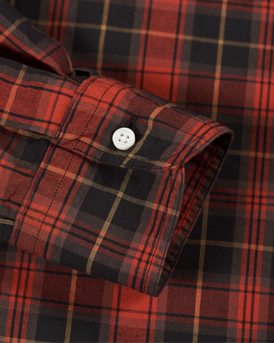 Mies | Kauluspaidat | Gitman Vintage | Button Down Beefy Plaid Shirt Black/Red