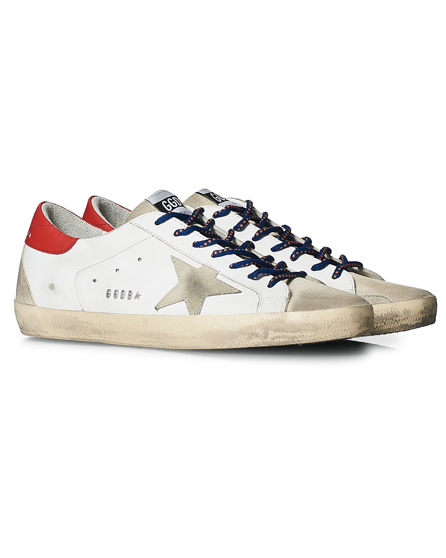 Mies | Golden Goose Deluxe Brand Super-Star Sneaker White/Red | Golden Goose | Deluxe Brand Super-Star Sneaker White/Red