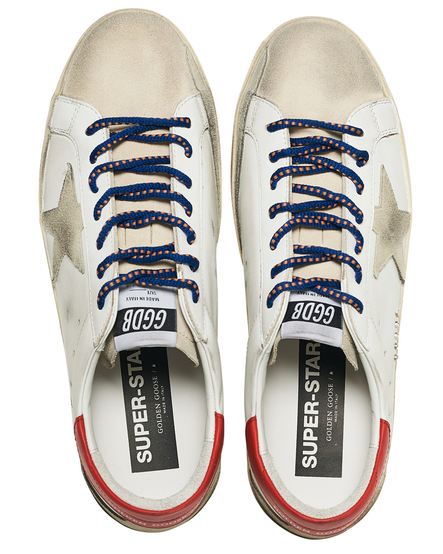 Mies | Golden Goose Deluxe Brand Super-Star Sneaker White/Red | Golden Goose | Deluxe Brand Super-Star Sneaker White/Red