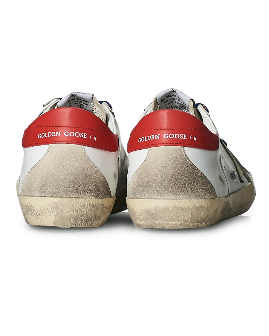 Mies | Golden Goose Deluxe Brand Super-Star Sneaker White/Red | Golden Goose | Deluxe Brand Super-Star Sneaker White/Red