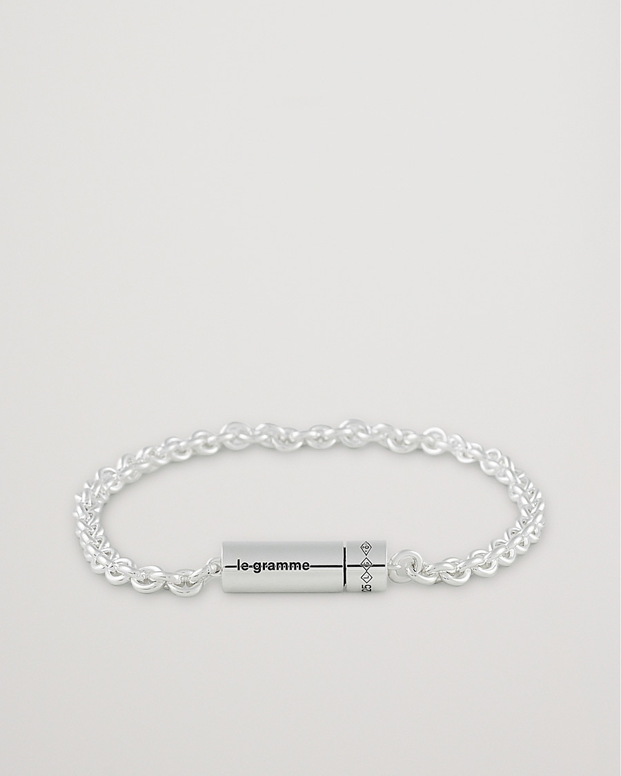 Miehet | Koru | LE GRAMME | Chain Cable Bracelet Sterling Silver 11g
