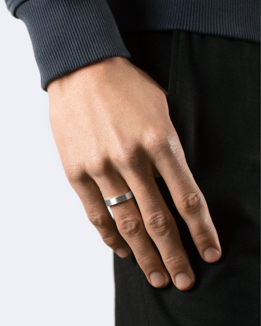Mies | Korut | LE GRAMME | Ribbon Brushed Ring Sterling Silver 7g