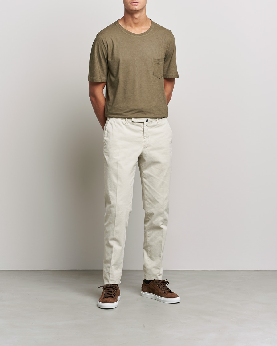 Mies | T-paidat | Massimo Alba | Panarea Watercolor T-Shirt Military