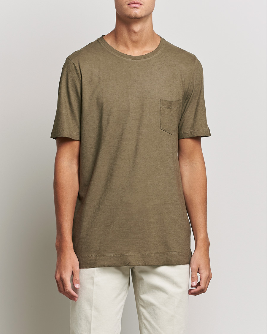 Mies |  | Massimo Alba | Panarea Watercolor T-Shirt Military