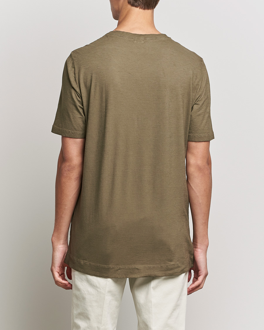 Mies | T-paidat | Massimo Alba | Panarea Watercolor T-Shirt Military