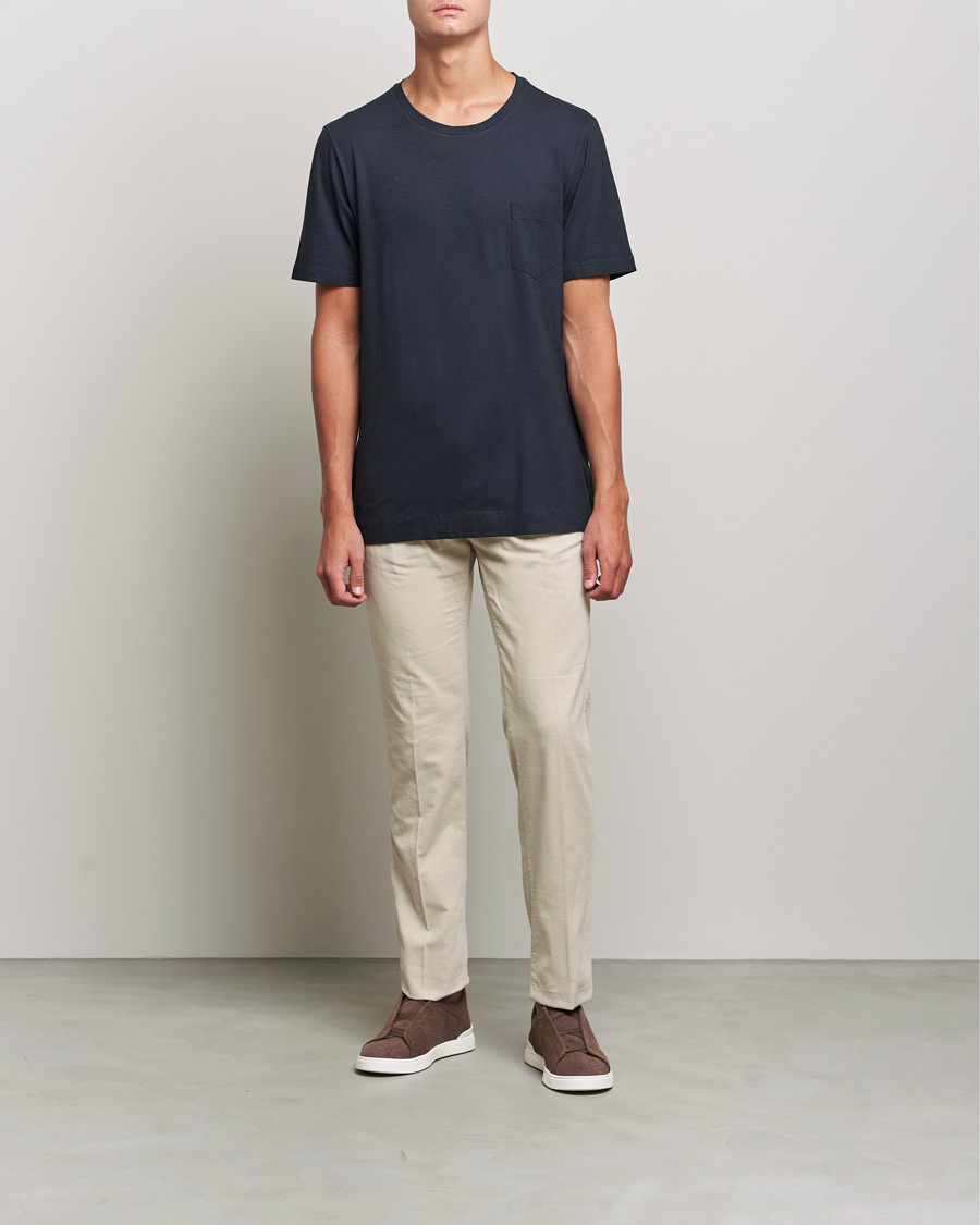 Mies | T-paidat | Massimo Alba | Panarea Watercolor T-Shirt Washed Black