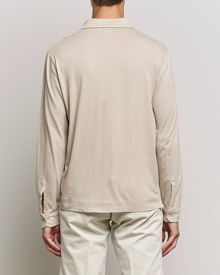 Mies | Puserot | Massimo Alba | Ischia Cotton/Cashmere Polo Light Beige