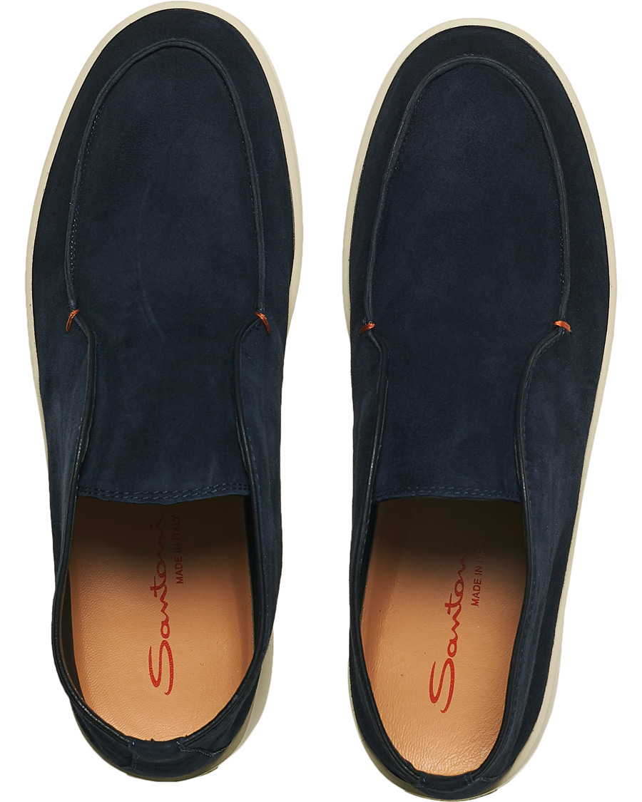 Mies | Santoni Slipper Chukka Boots Navy Suede | Santoni | Slipper Chukka Boots Navy Suede
