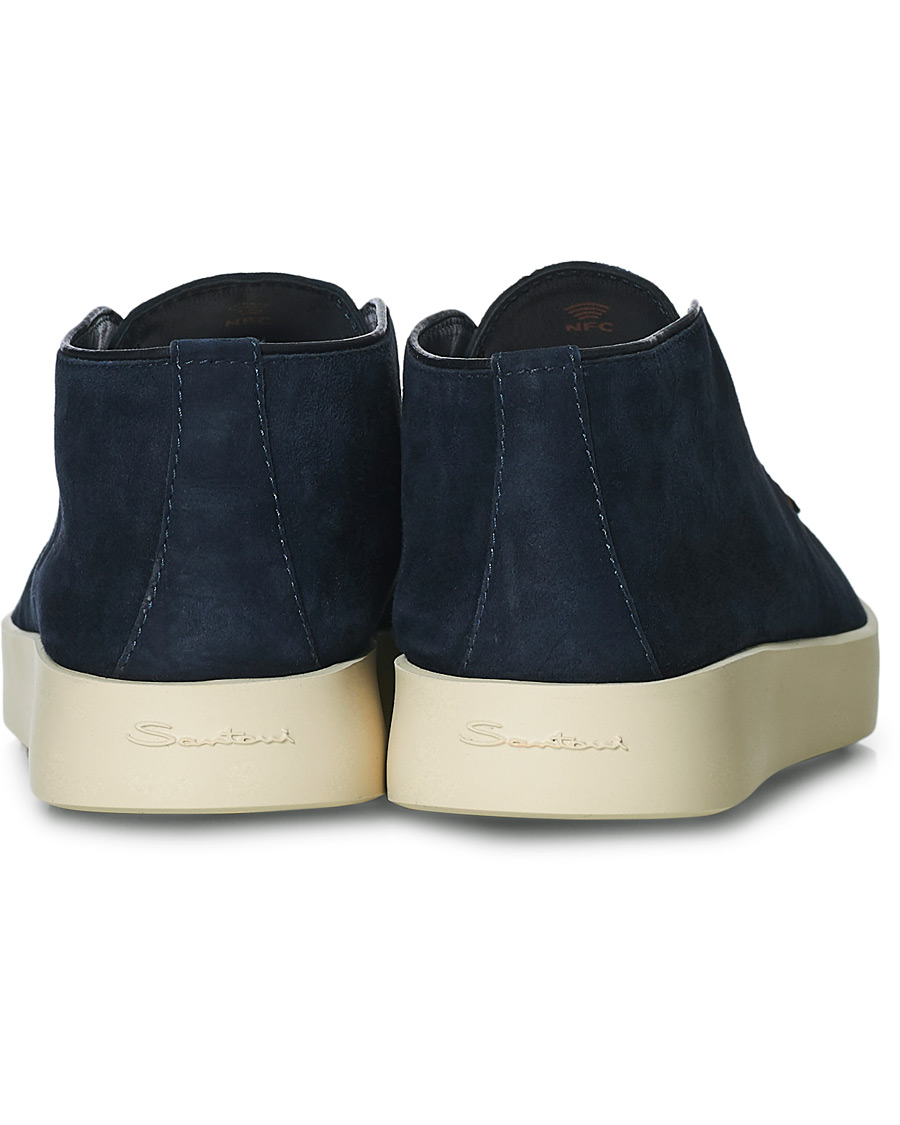 Mies | Santoni Slipper Chukka Boots Navy Suede | Santoni | Slipper Chukka Boots Navy Suede