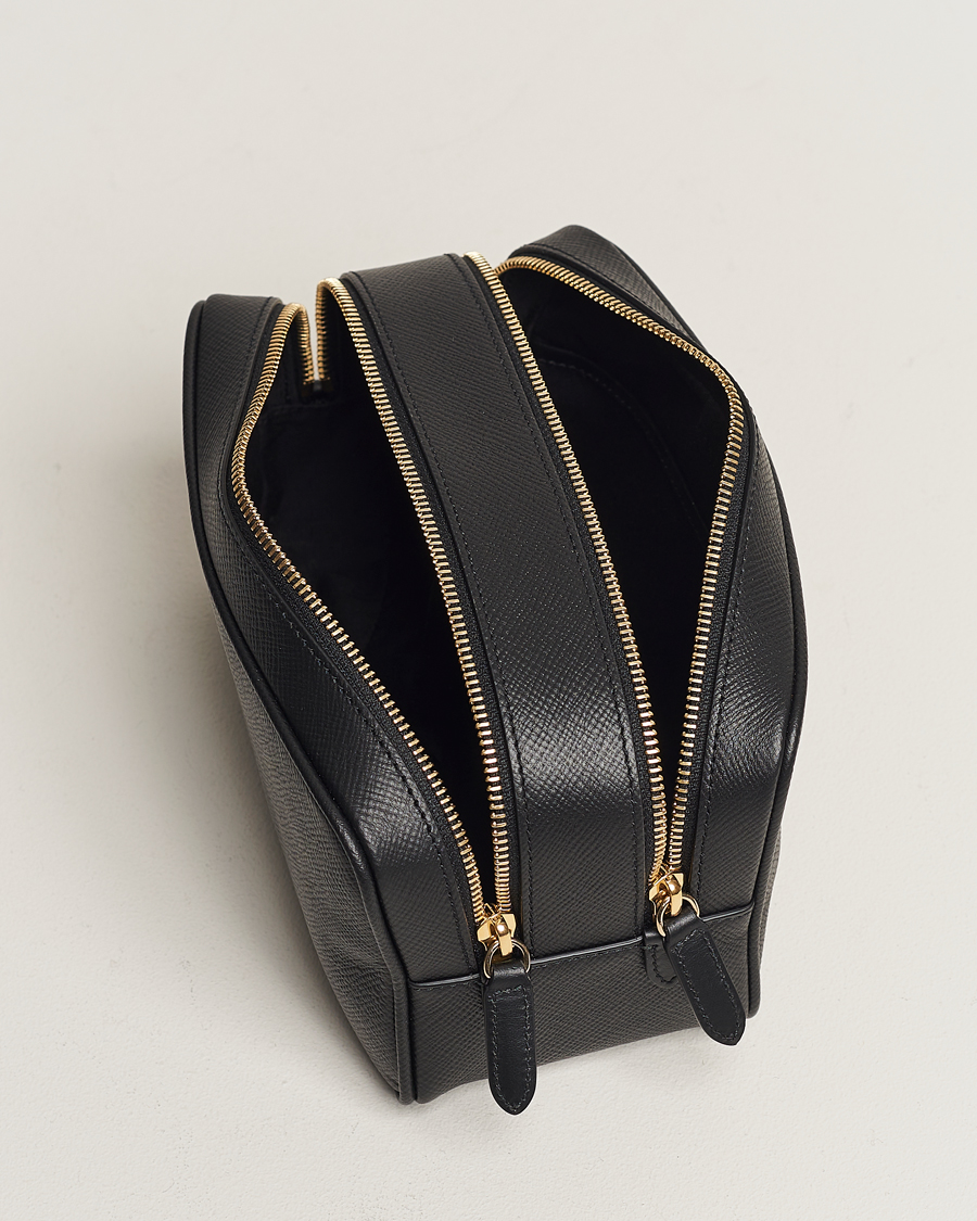 Mies | Laukut | Smythson | Panama Double Zip Washbag Black