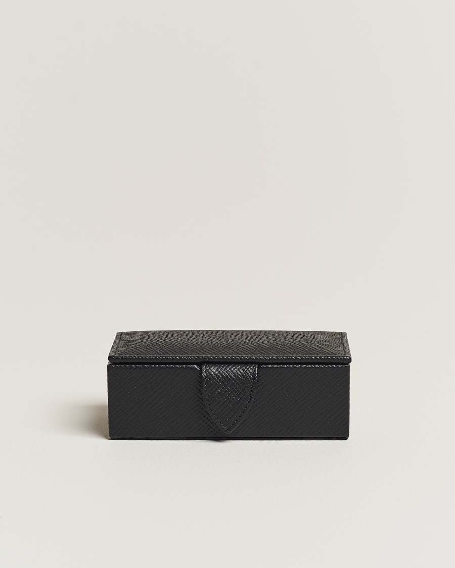 Mies | Best of British | Smythson | Panama Mini Cufflink Box Black