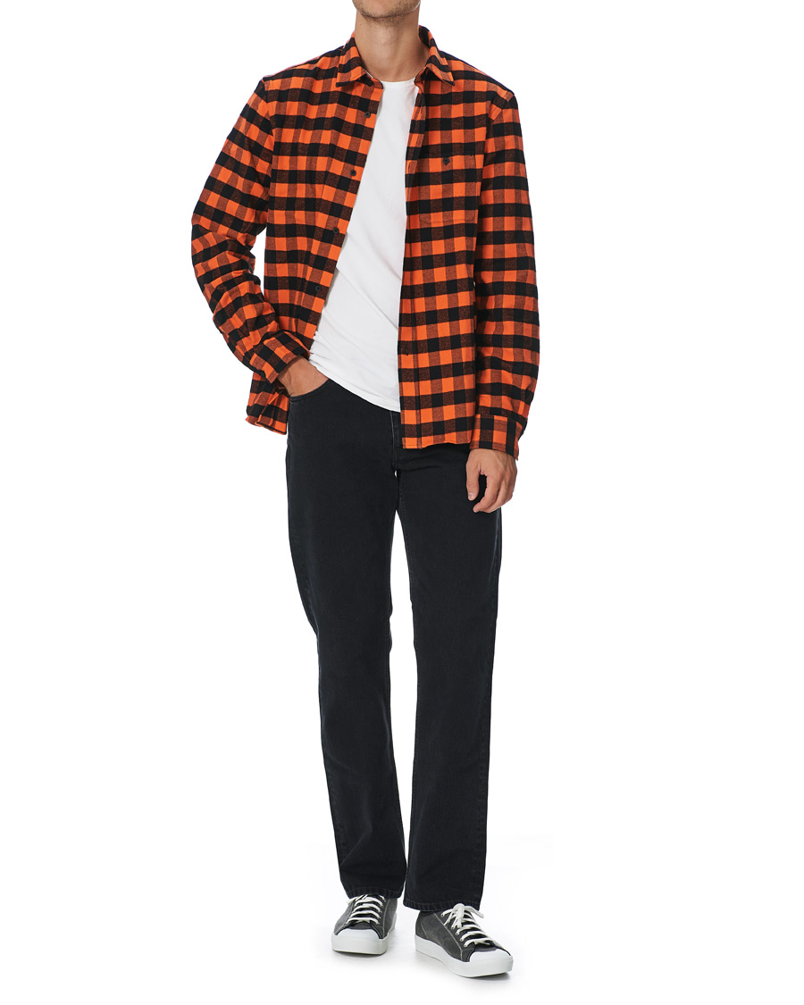 Mies | Kauluspaidat | KENZO | Flannel Shirt Orange Check
