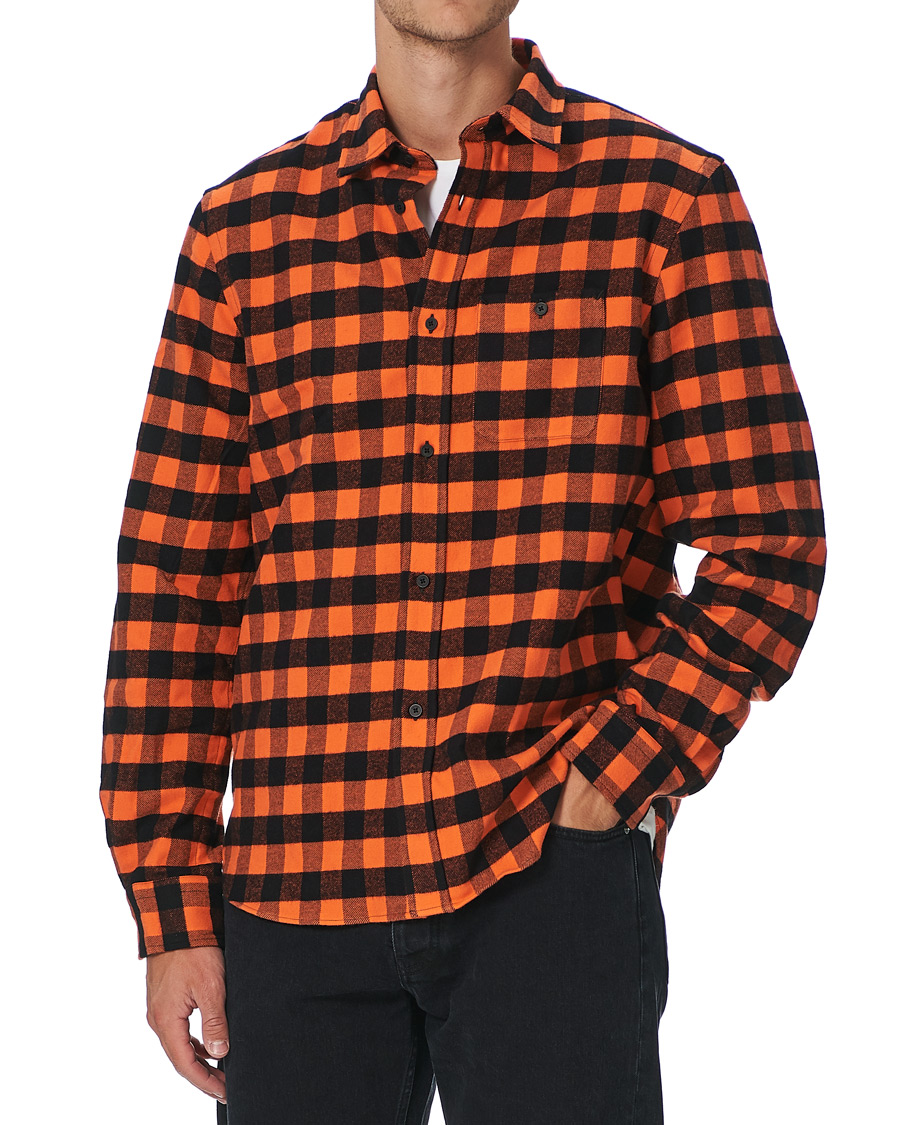 Mies | Kauluspaidat | KENZO | Flannel Shirt Orange Check