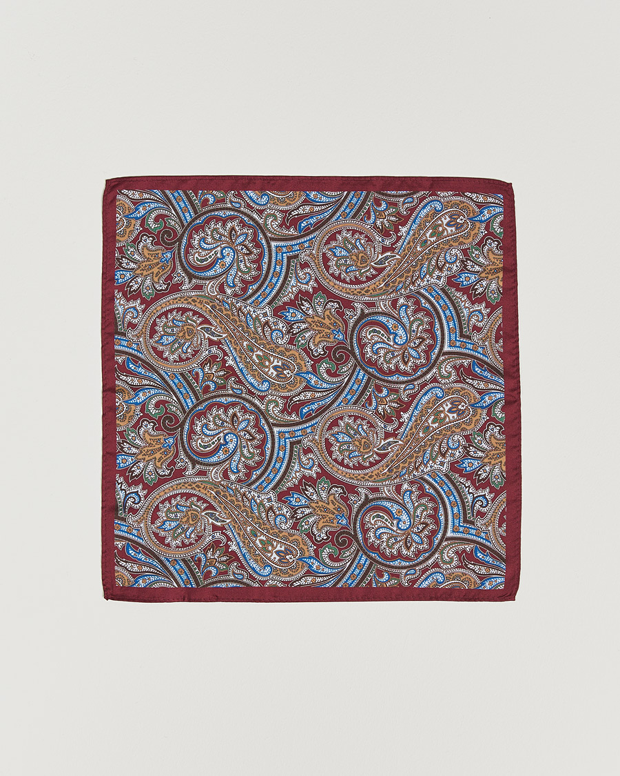 Mies | Amanda Christensen Box Set Silk 8 cm Paisley Tie And Pocket Square Wine | Amanda Christensen | Box Set Silk 8 cm Paisley Tie And Pocket Square Wine