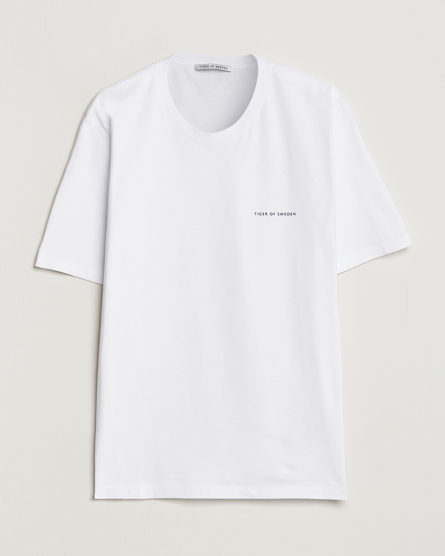 Mies | Valkoiset t-paidat | Tiger of Sweden | Pro Cotton Logo Tee Bright White