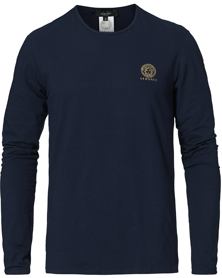 Mies | T-paidat | Versace | Medusa Long Sleeve Tee Navy