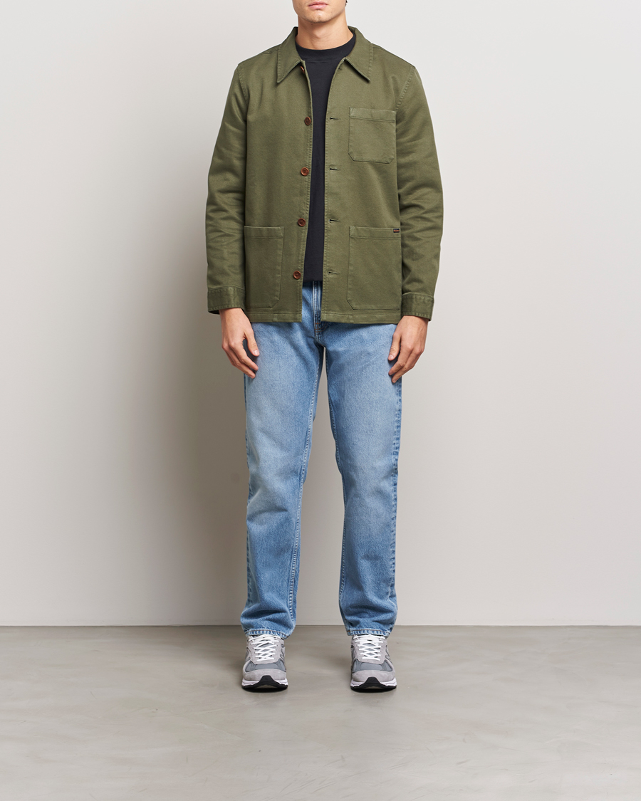 Mies | Kauluspaidat | Nudie Jeans | Barney Worker Overshirt Olive