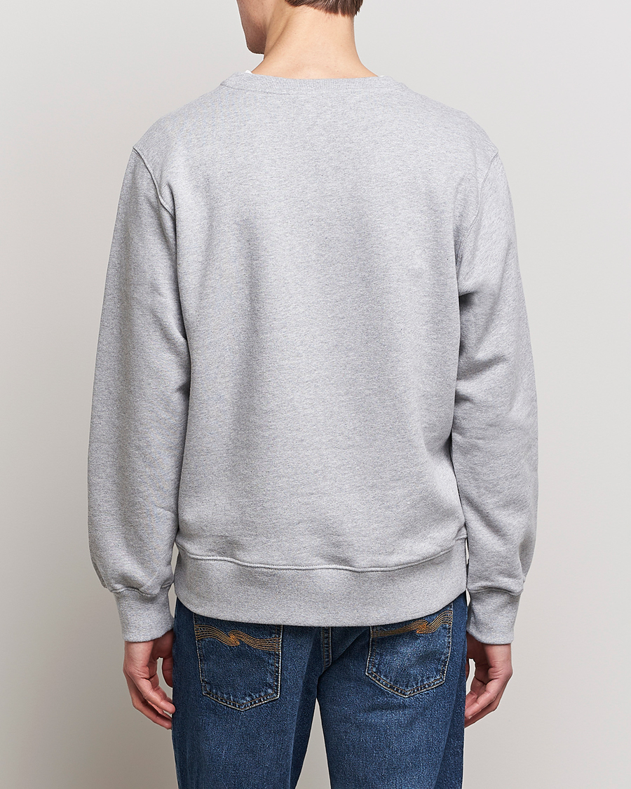 Mies | Puserot | Nudie Jeans | Frasse Logo Sweatshirt Grey melange