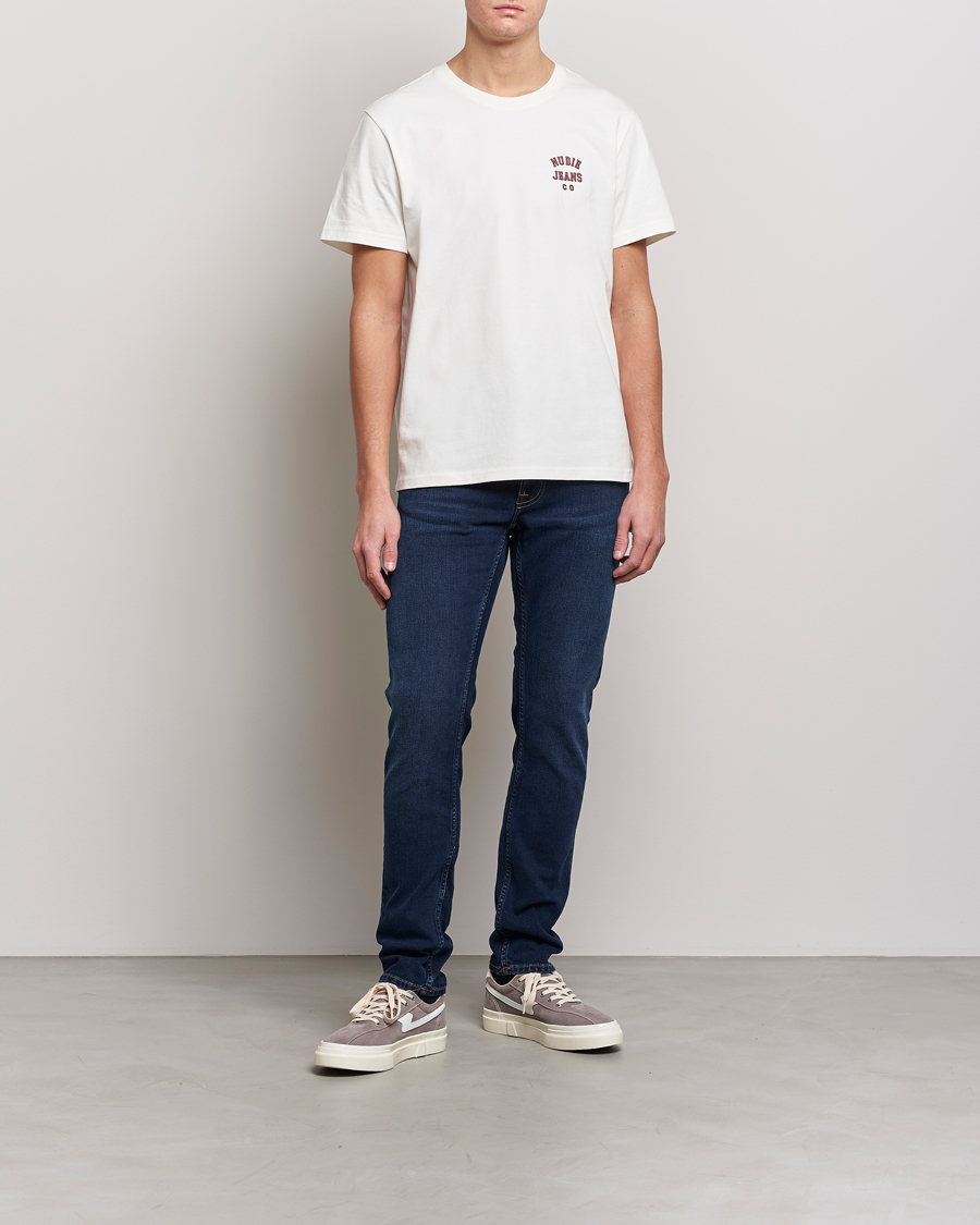 Mies | T-paidat | Nudie Jeans | Roy Logo Crew Neck Tee Off White
