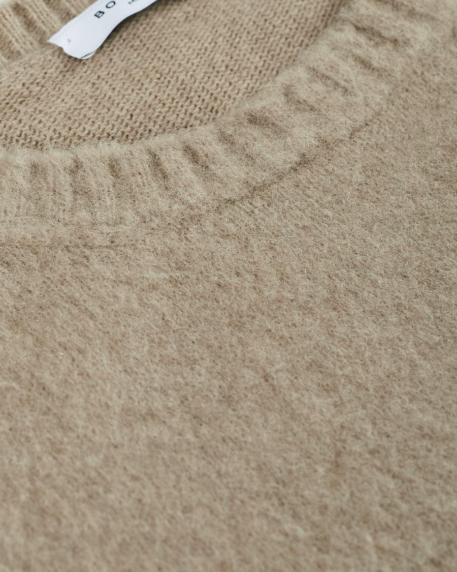 Mies | Puserot | Boglioli | Brushed Wool/Cashmere Sweater Beige