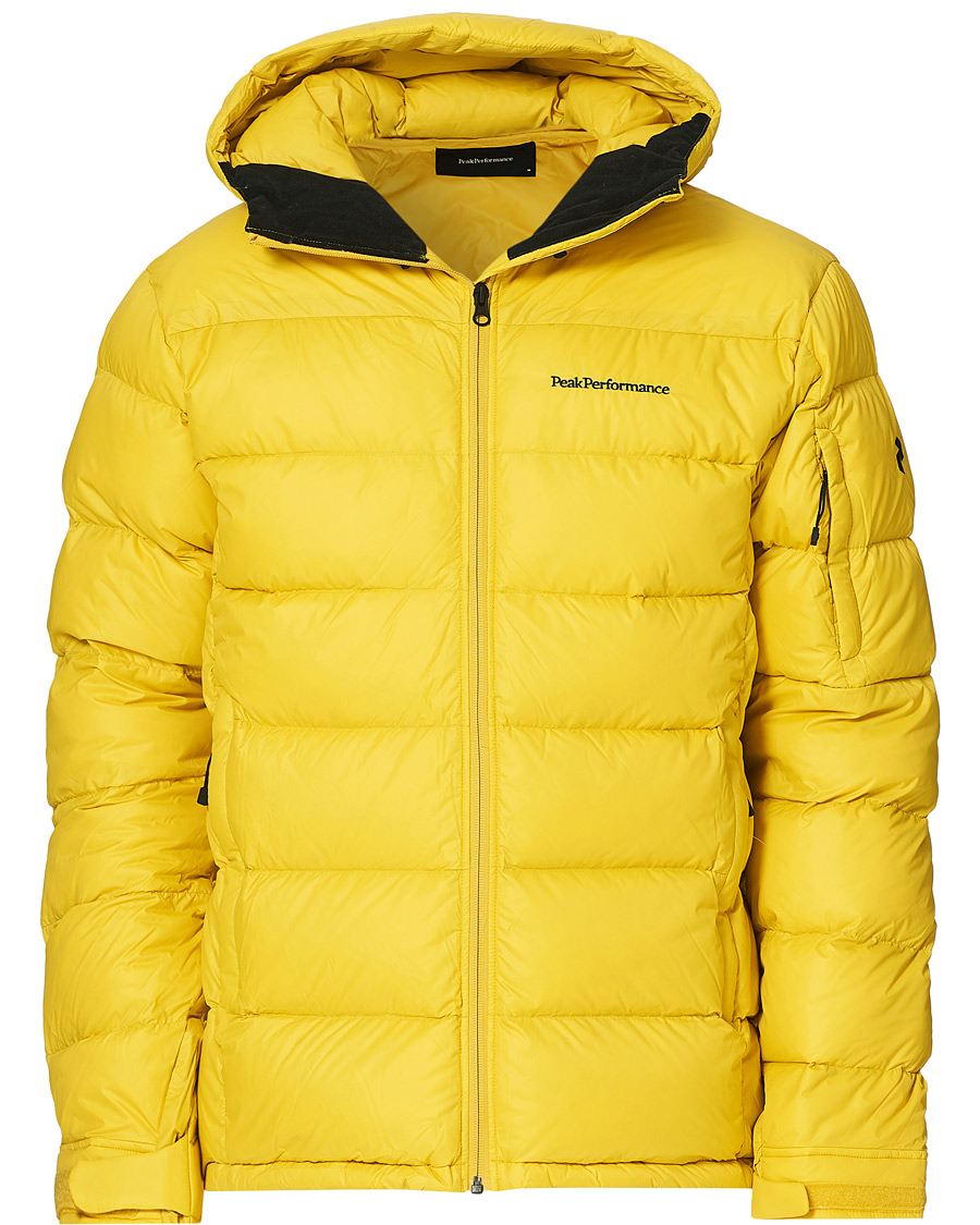 Mies | Takit | Peak Performance | Frost Down Hooded Jacket Trek Yellow
