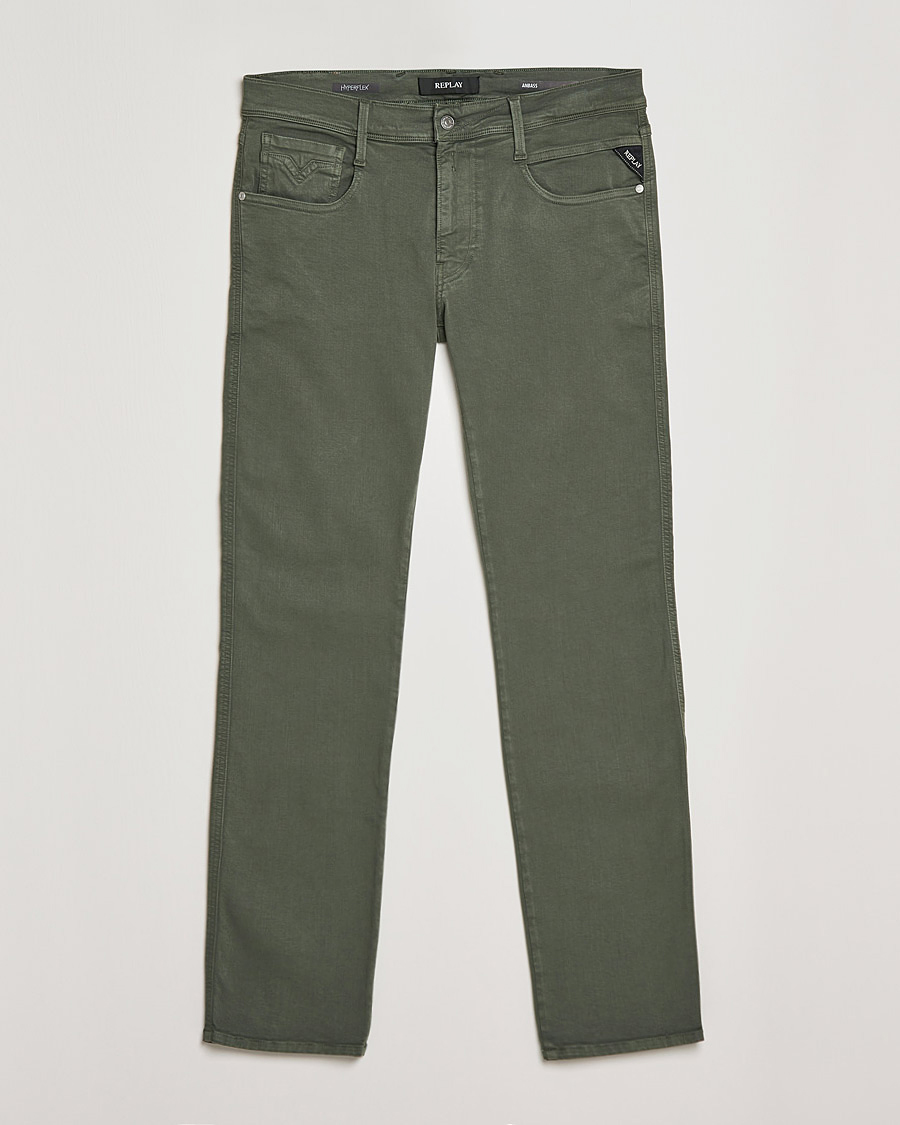 Mies |  | Replay | Anbass Hyperflex X.Lite 5-Pocket Pants Olive Green