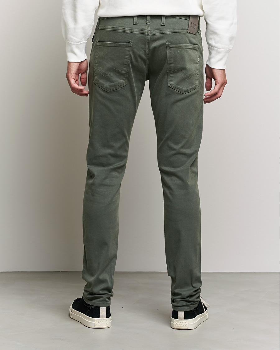 Mies | Housut | Replay | Anbass Hyperflex X.Lite 5-Pocket Pants Olive Green