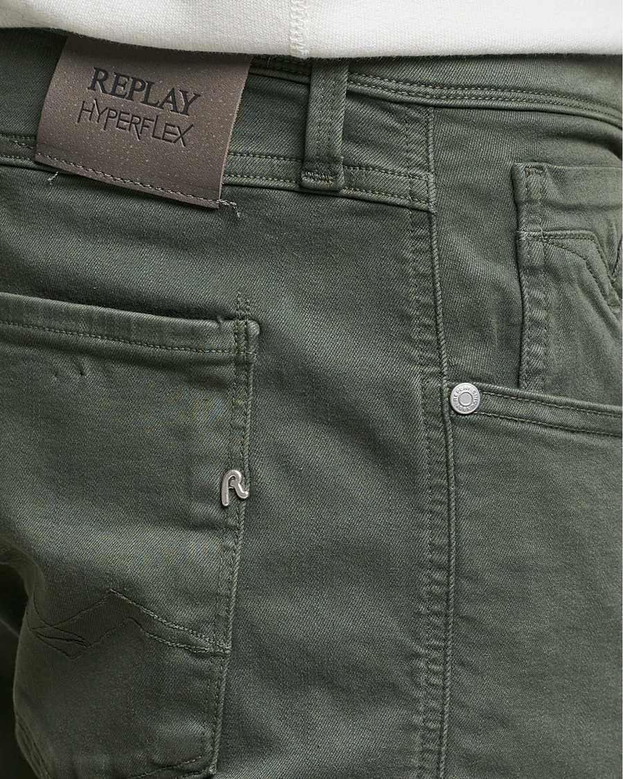 Mies | Housut | Replay | Anbass Hyperflex X.Lite 5-Pocket Pants Olive Green