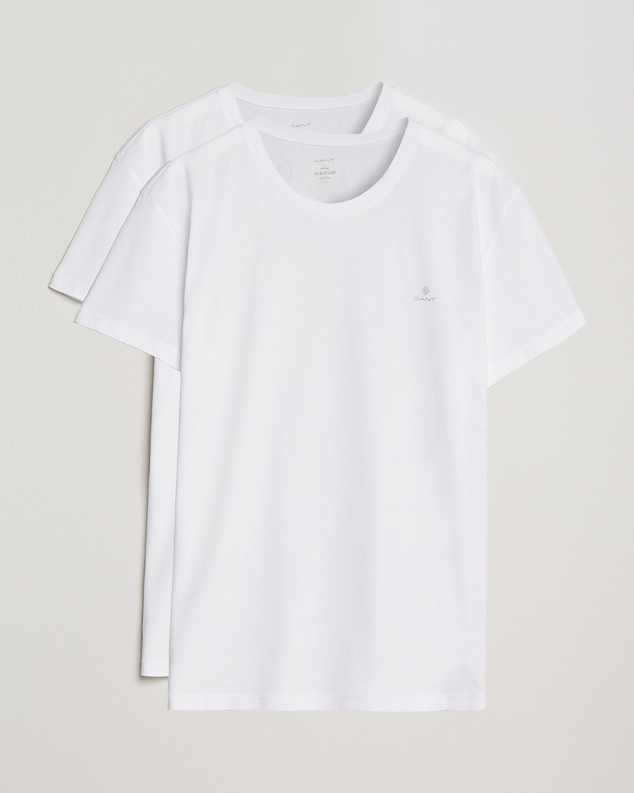 Mies | T-paidat | GANT | 2-Pack Crew Neck T-Shirt White