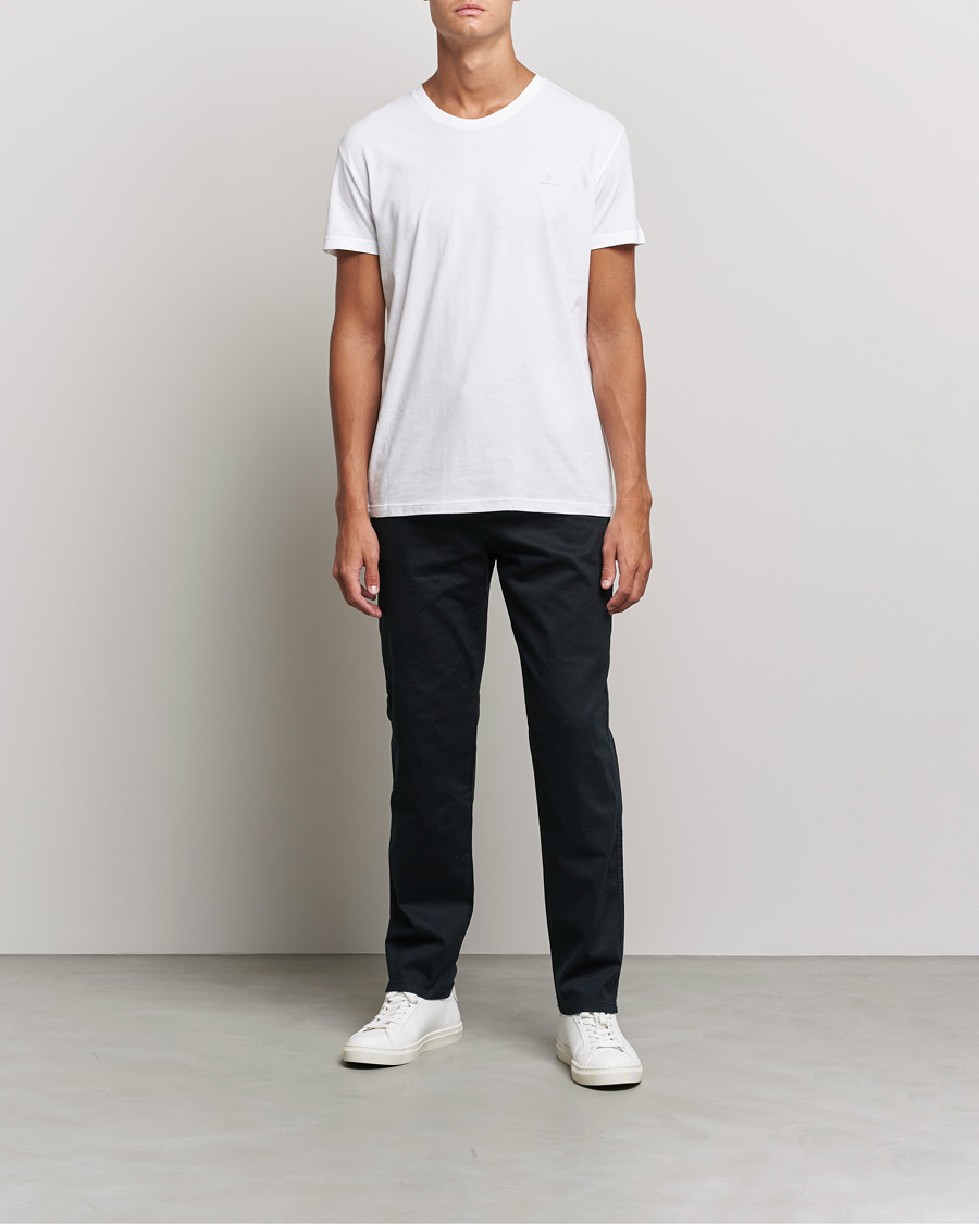 Mies | T-paidat | GANT | 2-Pack Crew Neck T-Shirt White