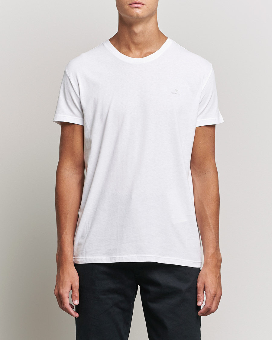 Mies | Mustat t-paidat | GANT | 2-Pack Crew Neck T-Shirt Black/White
