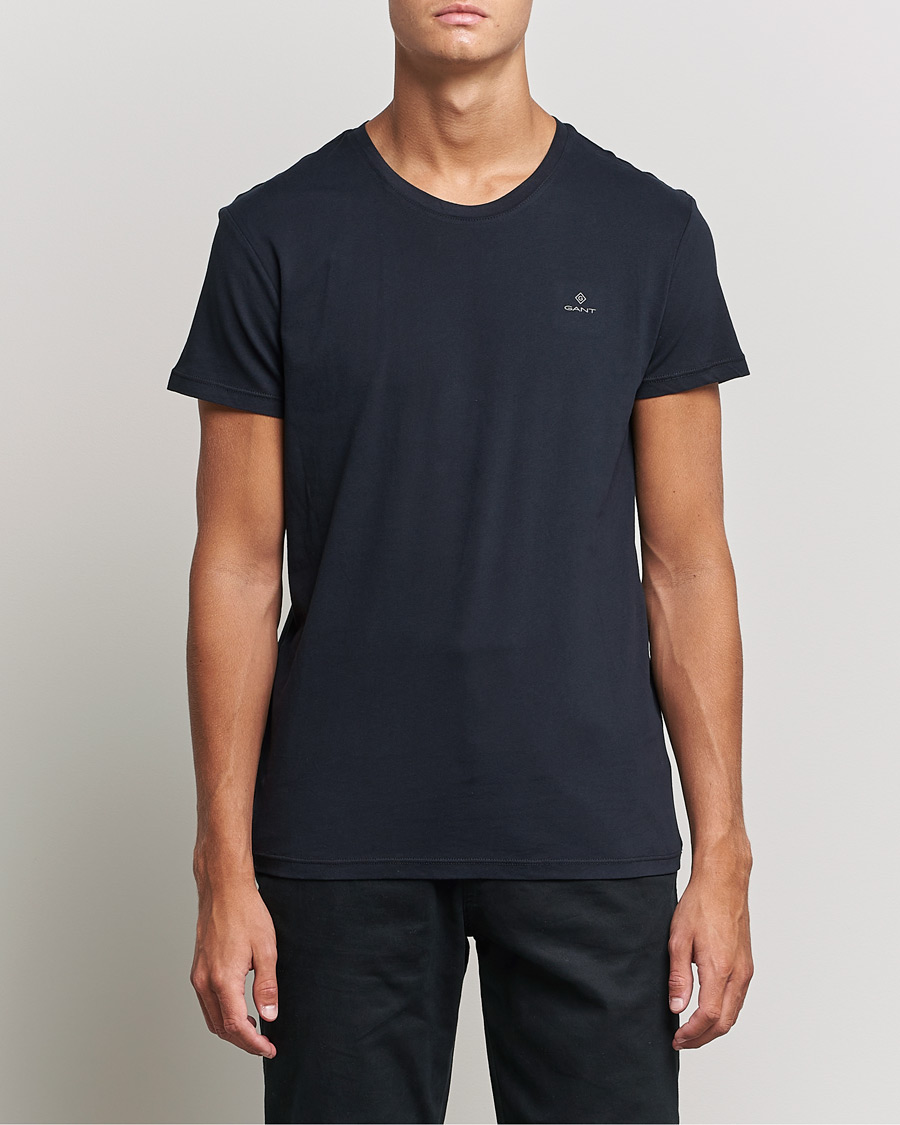 Mies | Mustat t-paidat | GANT | 2-Pack Crew Neck T-Shirt Black