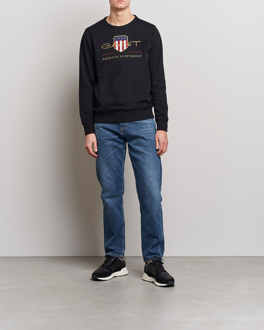 Mies | Puserot | GANT | Archive Shield Crew Neck Sweatershirt Black