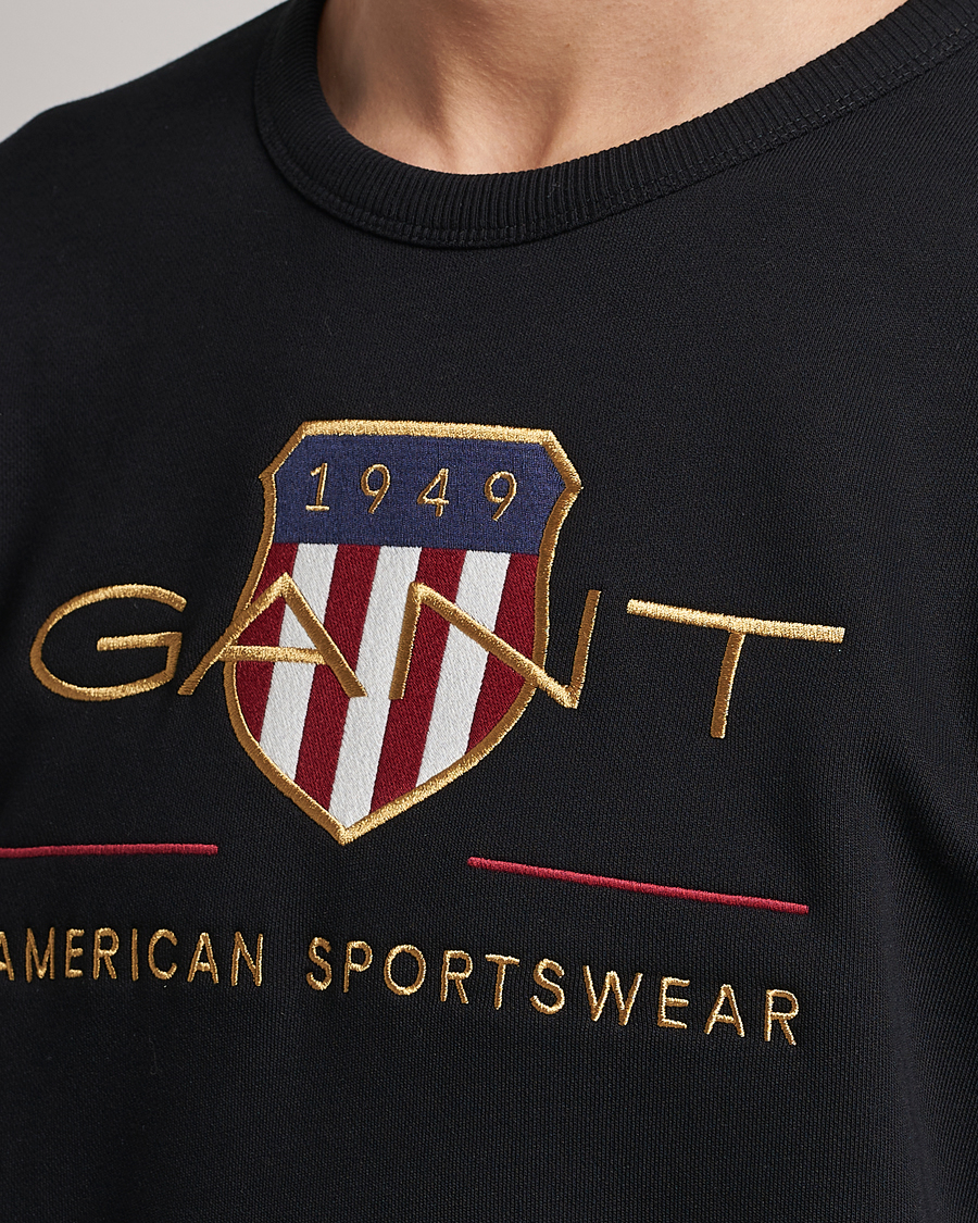 Mies | Puserot | GANT | Archive Shield Crew Neck Sweatershirt Black