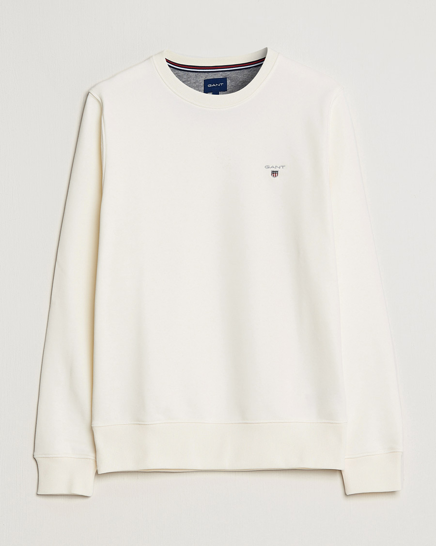 Mies | Puserot | GANT | Original Shield Logo Crew Neck Sweatshirt Eggshell