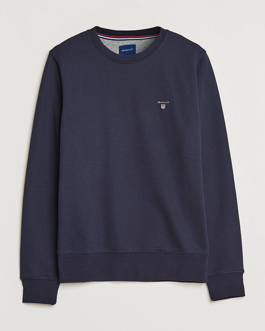 Mies | Puserot | GANT | Original Shield Logo Crew Neck Sweatshirt Evening Blue