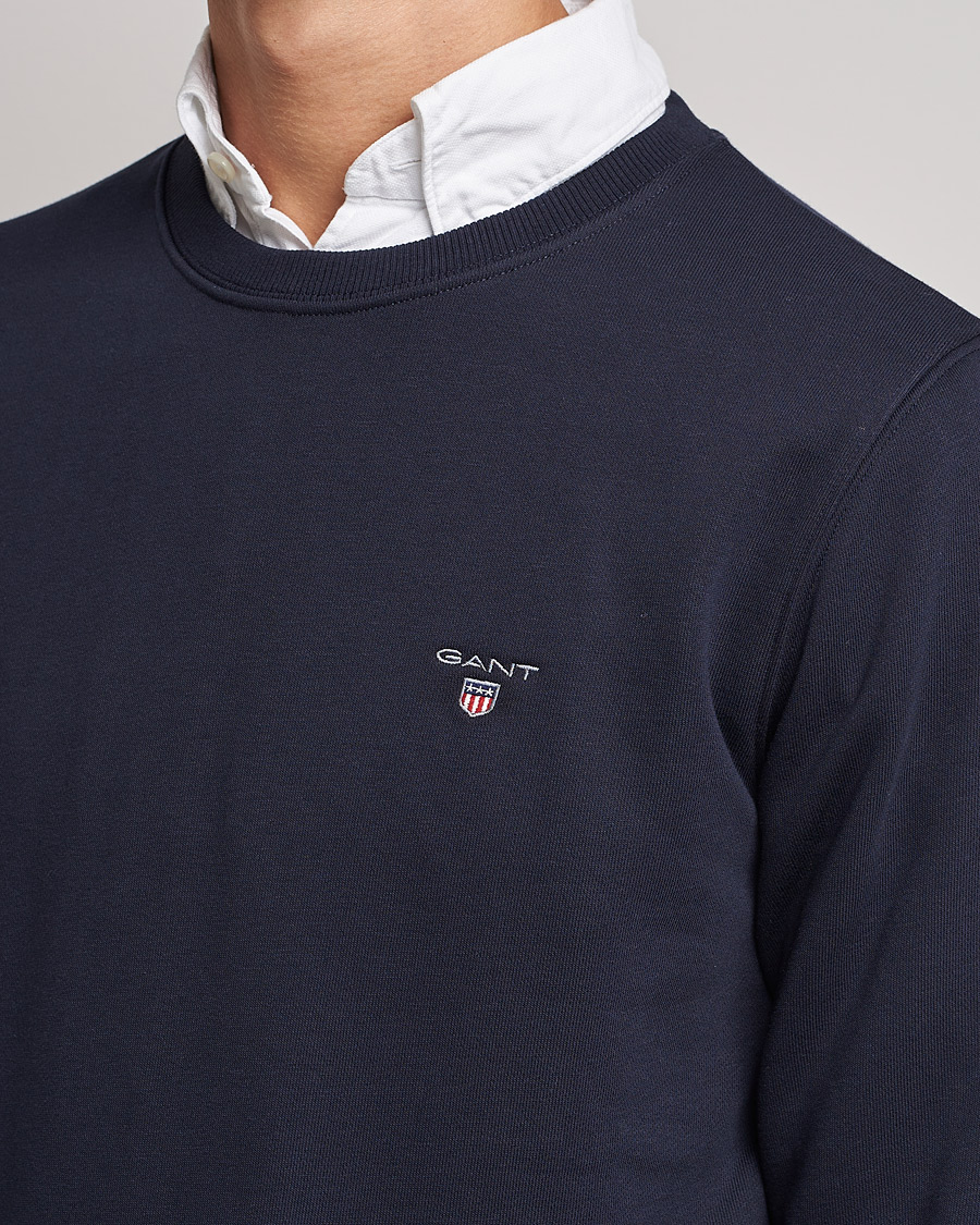 Mies | Puserot | GANT | Original Shield Logo Crew Neck Sweatshirt Evening Blue