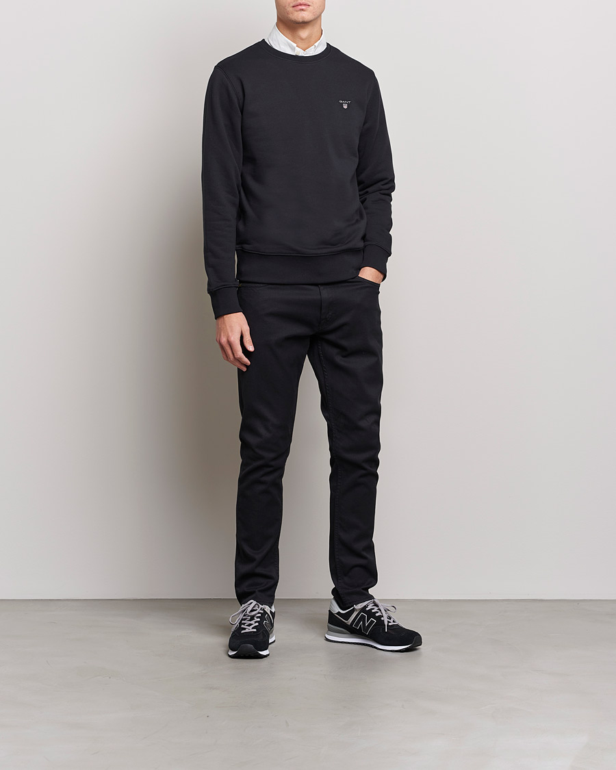 Mies | Puserot | GANT | Original Shield Logo Crew Neck Sweatshirt Black