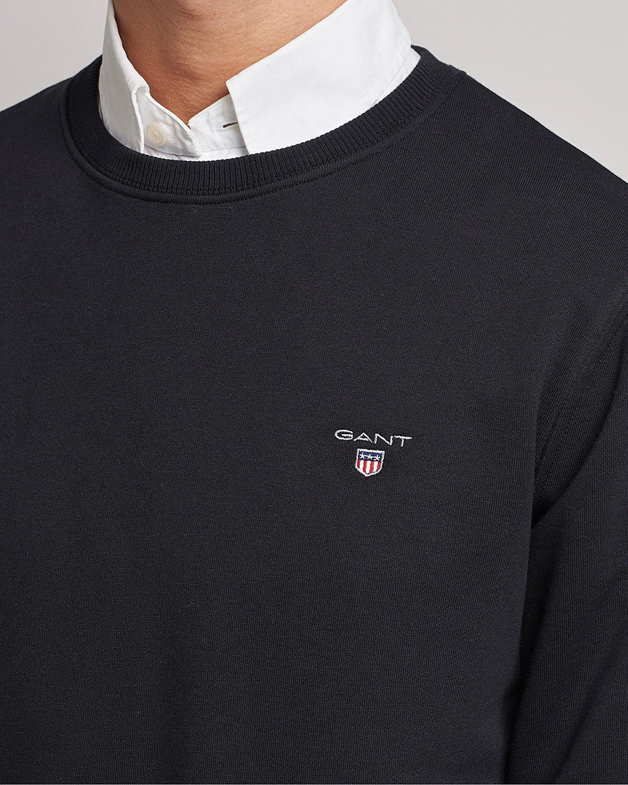 Mies | Puserot | GANT | Original Shield Logo Crew Neck Sweatshirt Black