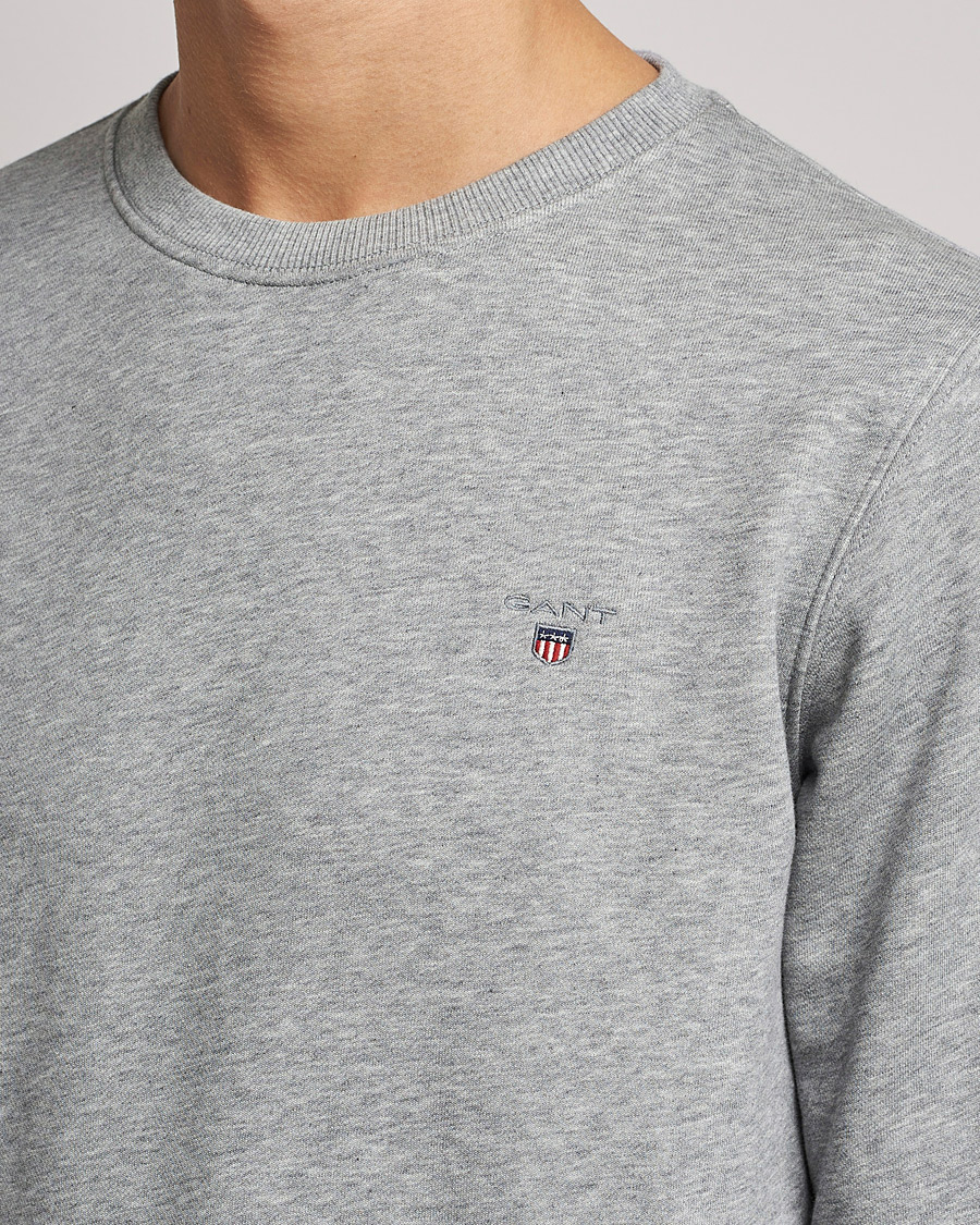 Mies | Puserot | GANT | Original Crew Neck Sweatshirt Grey Melange