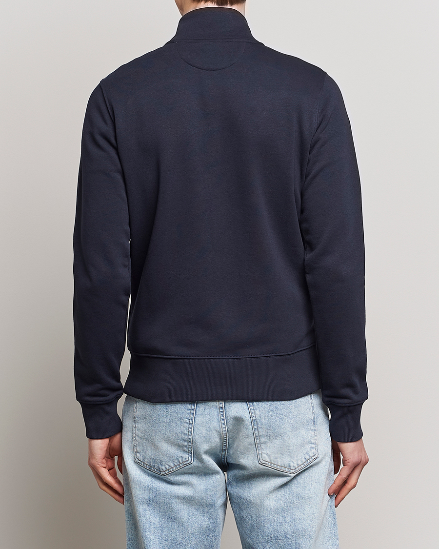Mies | Puserot | GANT | Original Shield Logo Full-Zip Sweater Evening Blue