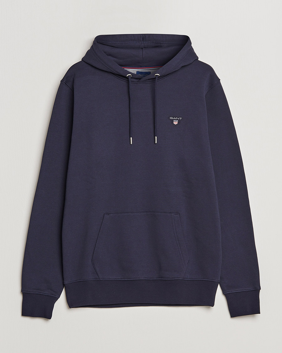 Mies | Puserot | GANT | Original Shield Logo Hoodie Evening Blue