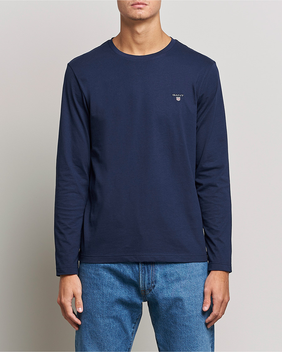 Mies |  | GANT | The Original Long Sleeve T-shirt Evening Blue