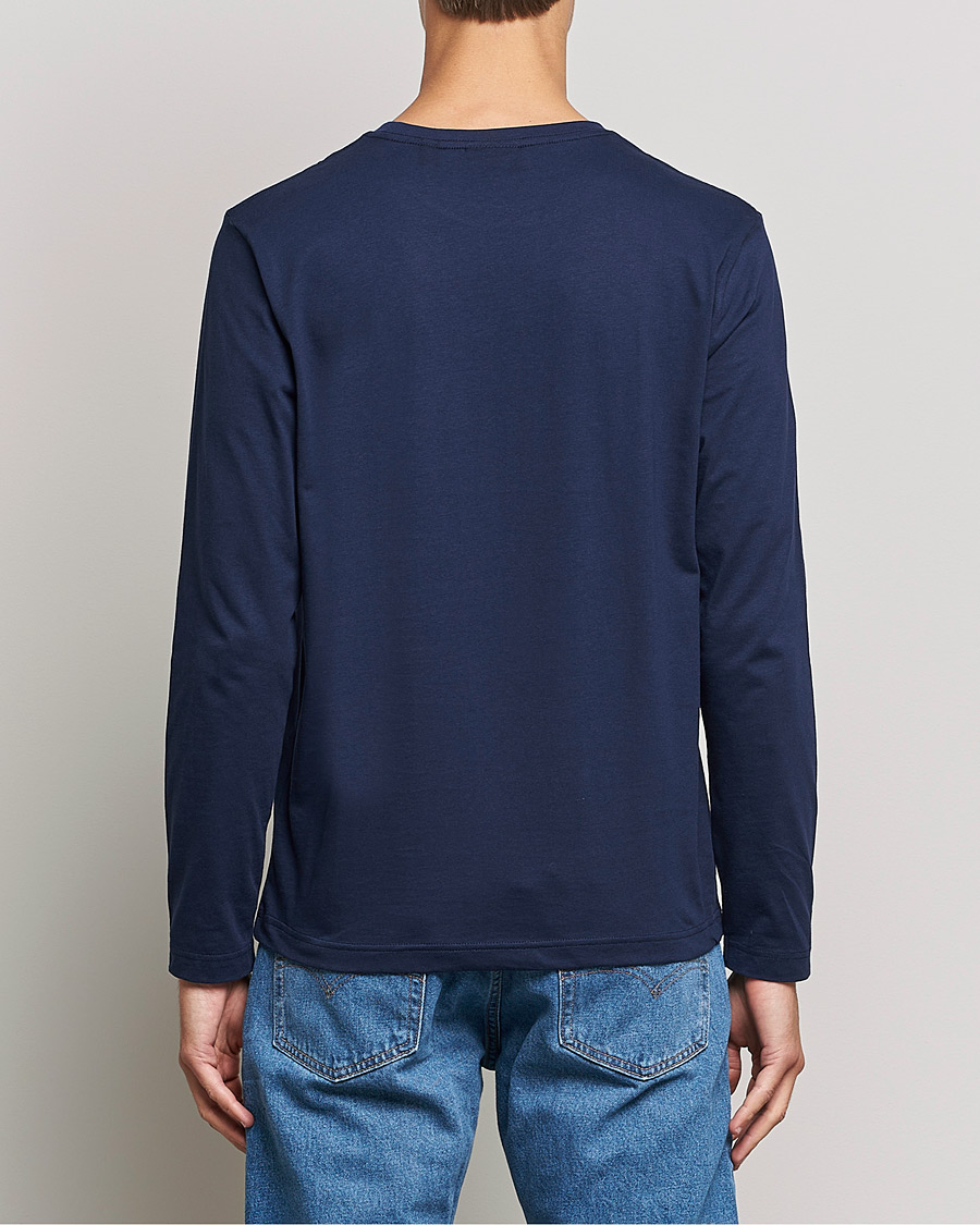 Mies | T-paidat | GANT | The Original Long Sleeve T-shirt Evening Blue